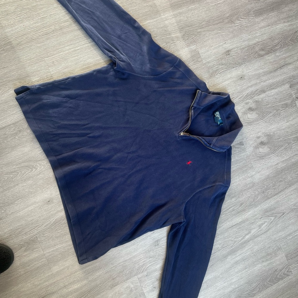 Vintage Polo Ralph Lauren Dark Blue Zip-Up Sweater